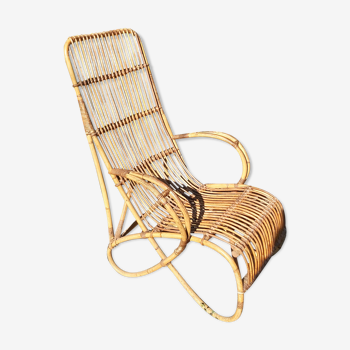 Vintage rattan armchair