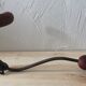 Vintage patère in red wood and metal bistro style