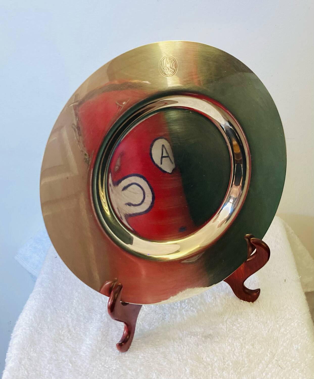 Petrossian silver-plated metal dish, hallmarked, France