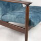 Fauteuil GFM-142 en velours caméléon bleu par Edmund Homa, années 1970