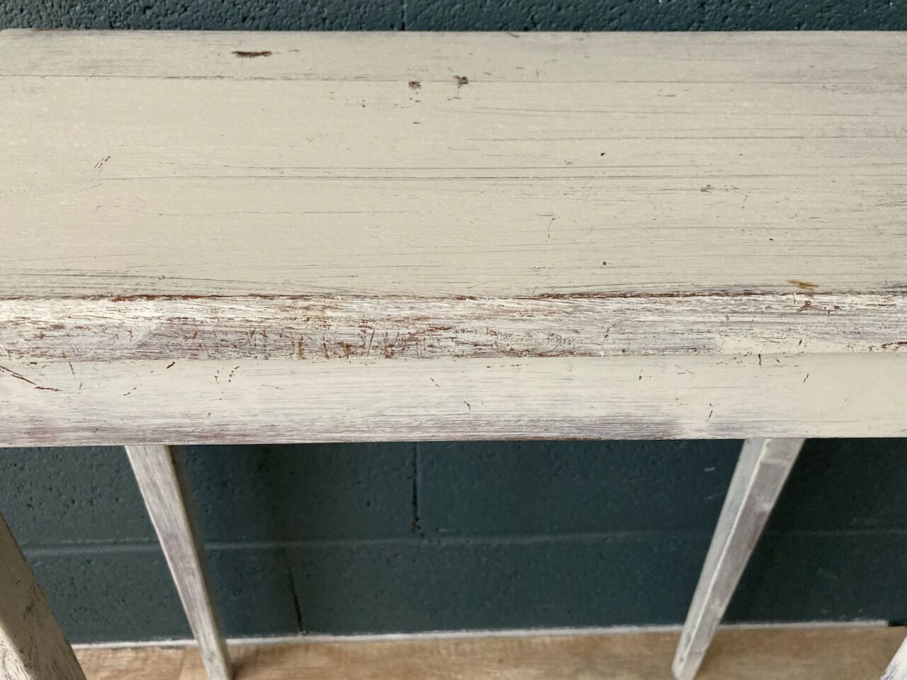 Side table in gray patinated oak