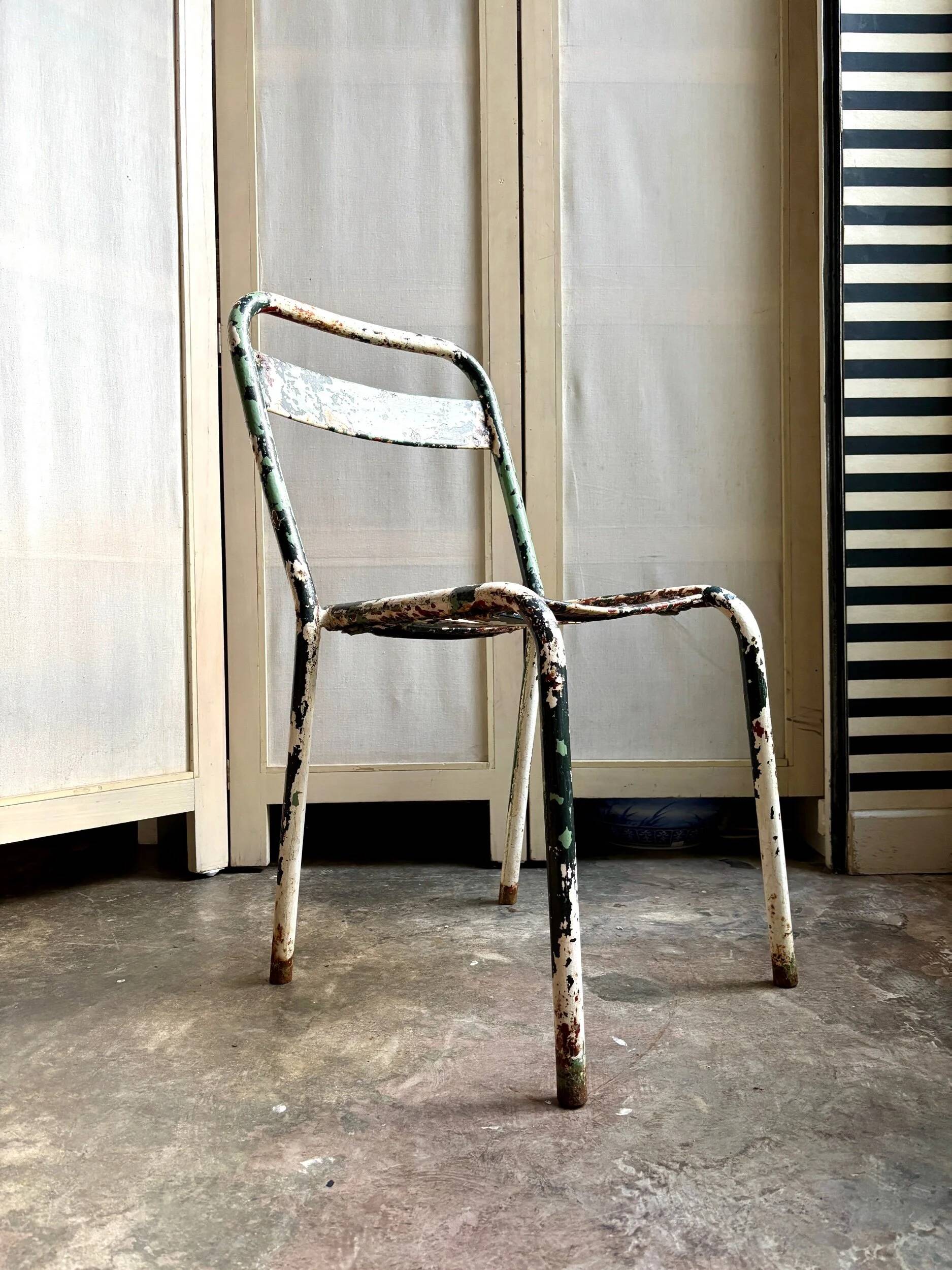 Chaise de jardin Tolix en métal vert n°4