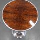 1950s Czechoslovakian walnut & chrome round side table, refurbished