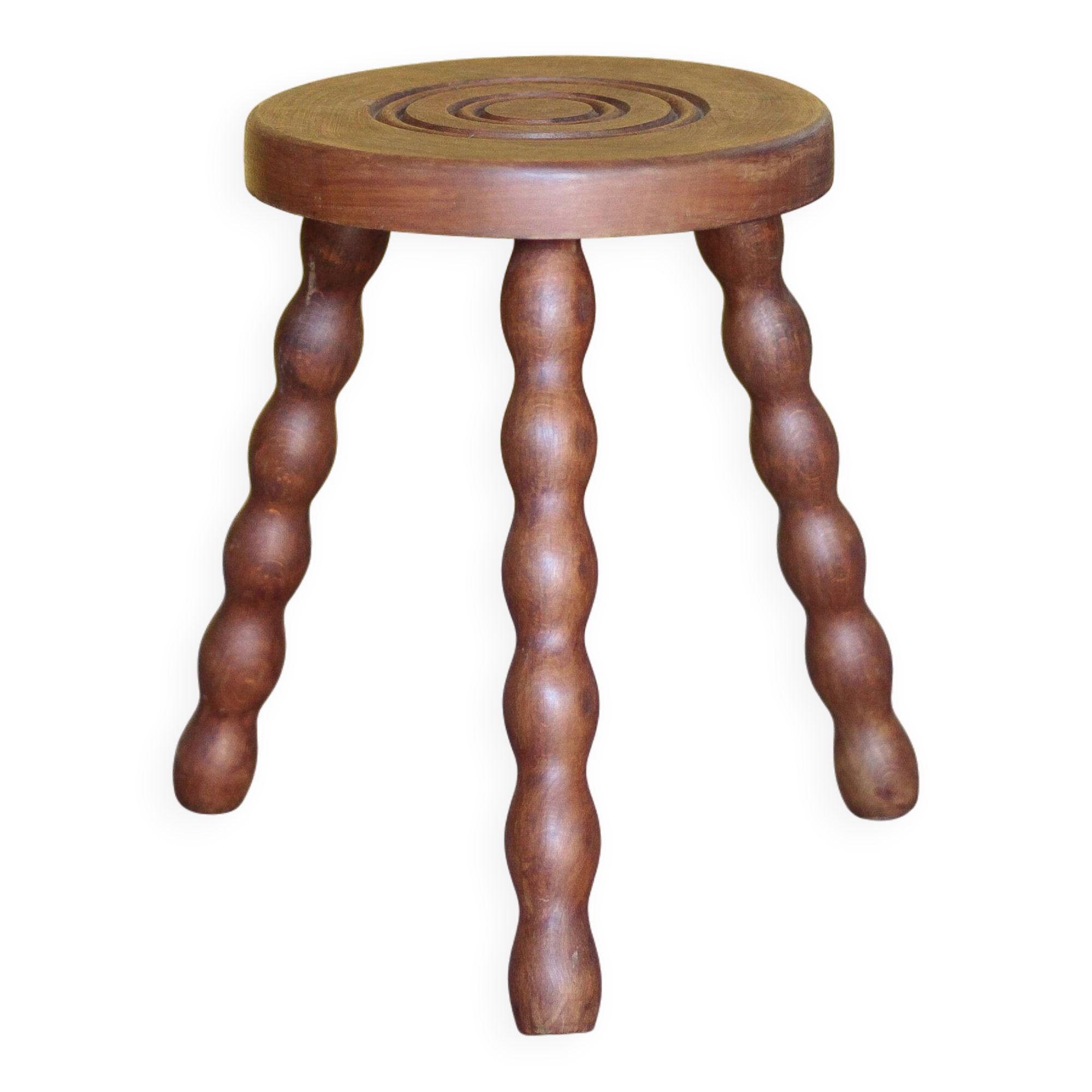 Vintage stool, wooden stool, tripod stool, accent chair
