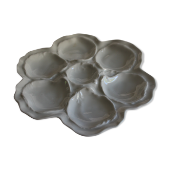 Limoges White Porcelain Oyster Plate