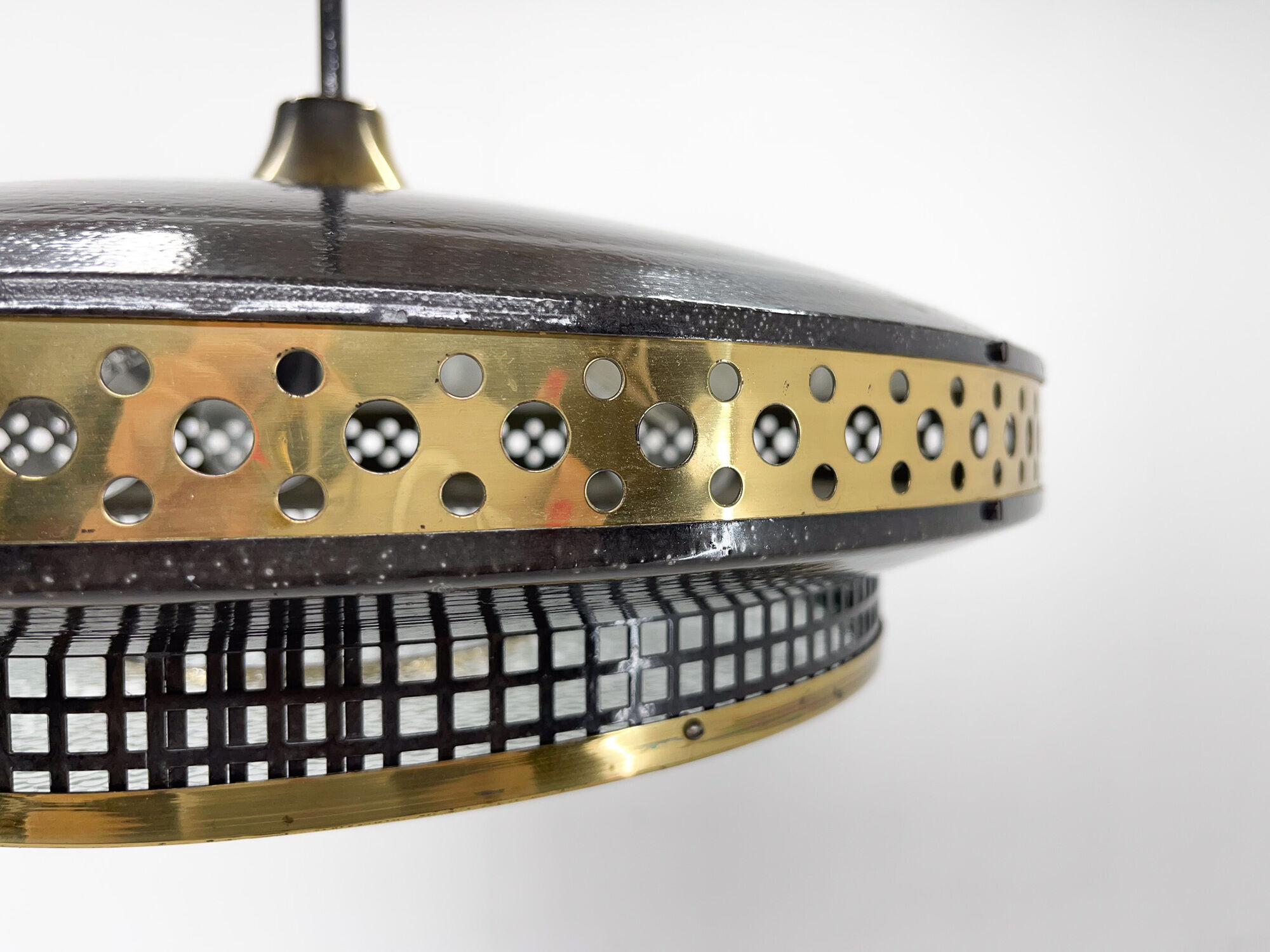Space Age Metal Pendant by LUDIB Bratislava, Czechoslovakia, 1960's