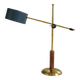 Mid-century modern table lamp in brass and walnut, rare by Einar Bäckström, Sweden.