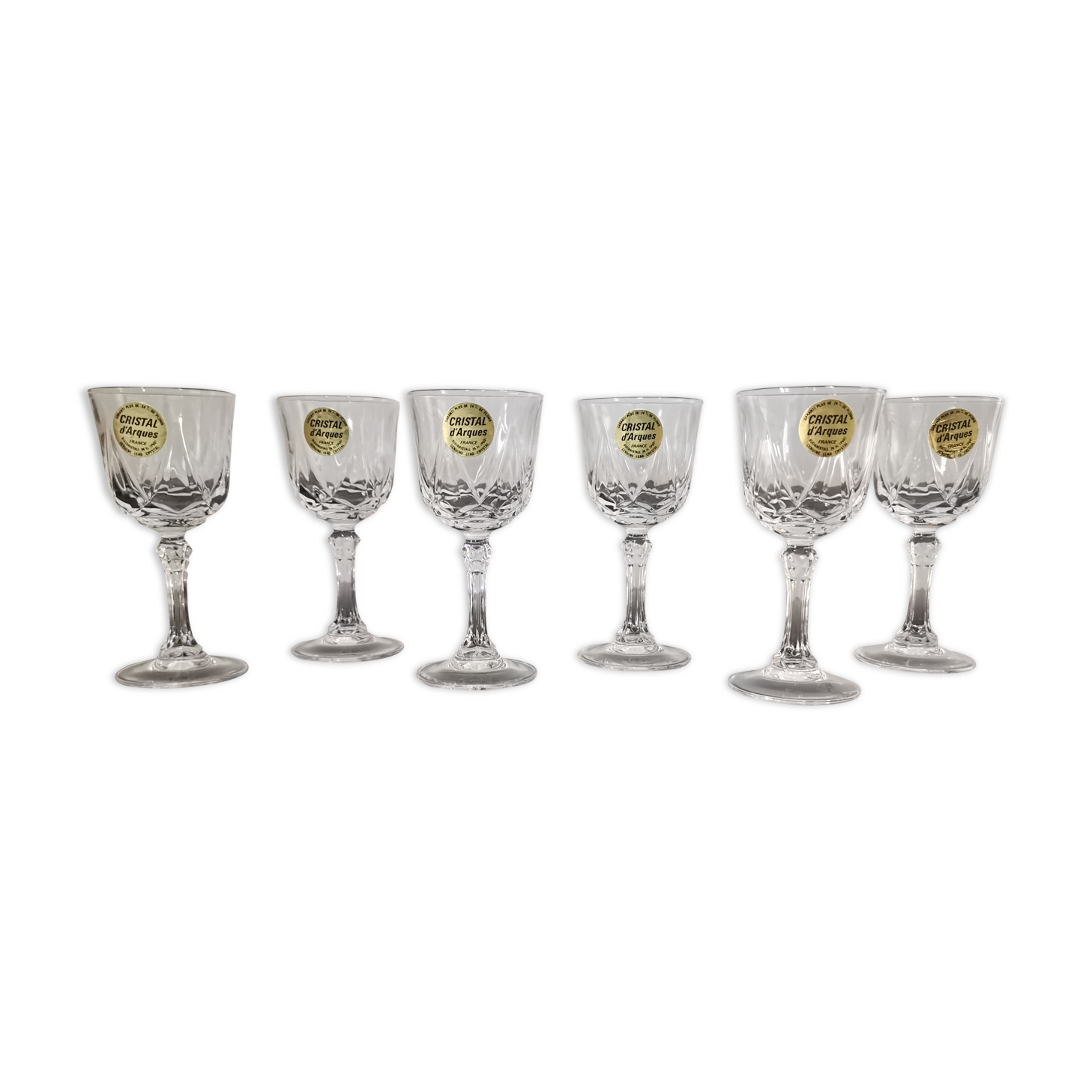 Set of 6 liqueur glasses Cristal d'Arques model Auteuil