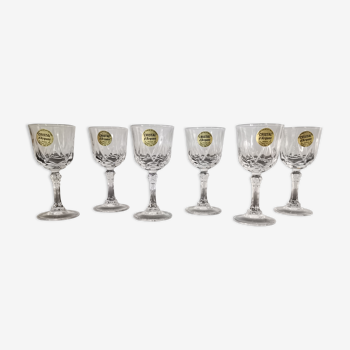 Set of 6 liqueur glasses Cristal d'Arques model Auteuil