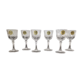 Set of 6 liqueur glasses Cristal d'Arques model Auteuil