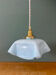 Vintage blue opaline pendant light