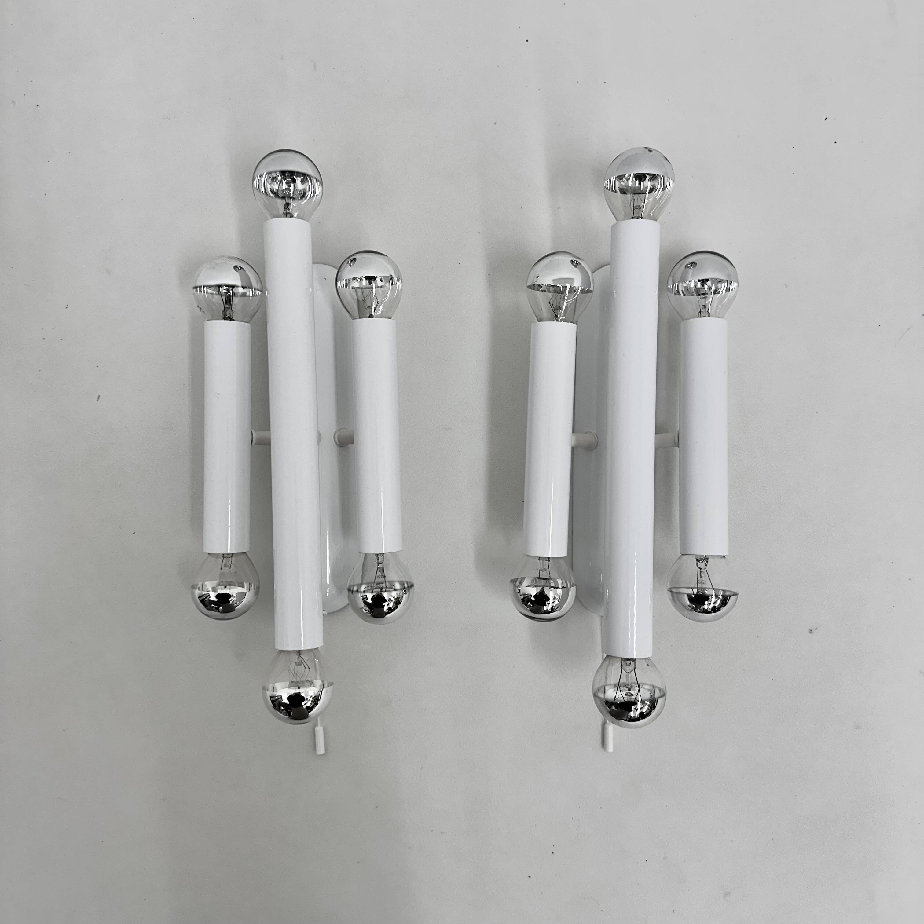 Set of 2 Hufnagel leuchten wall lamps sconce , 1970s