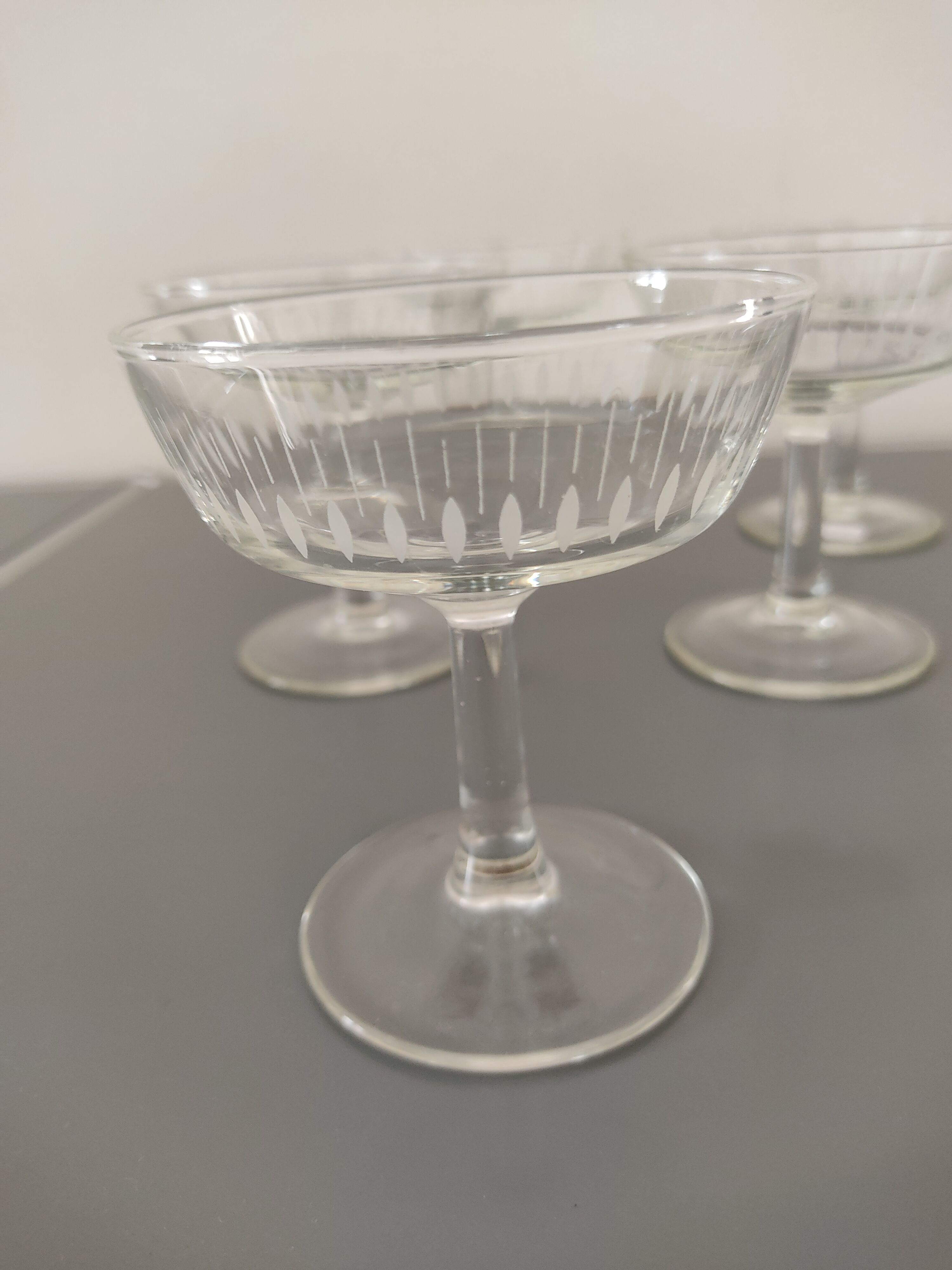 Old champagne glasses ART DECO