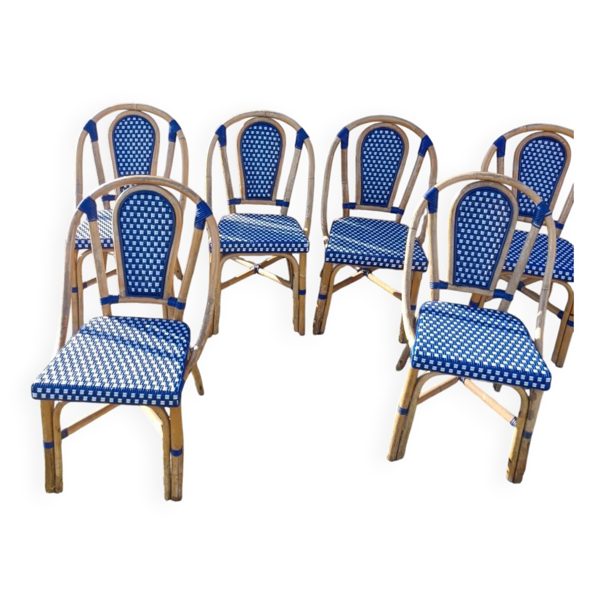 Set of 6 rattan chairs