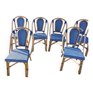 Série de 6 chaises en - rotin
