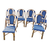 Set of 6 rattan chairs