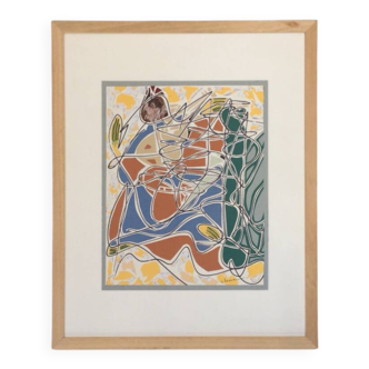 Mixed media by pierre clamagirand, 1934-2015