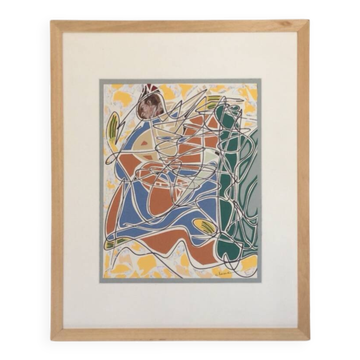 Mixed media by pierre clamagirand, 1934-2015