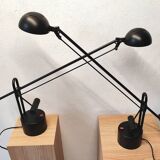 Pair of articulated desk lamps from the 80s