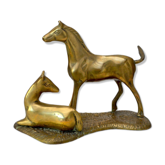 Brass horse scene