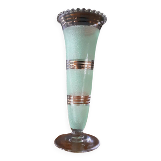 Vintage vase from the 50s granite glass Fains glassware