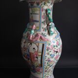 Vase chinois famille rose 46cm porcelaine Chine marque kangxi 19th