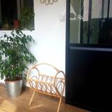 Rattan magazine holder