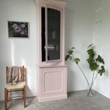 Vitrine haute rose poudrée