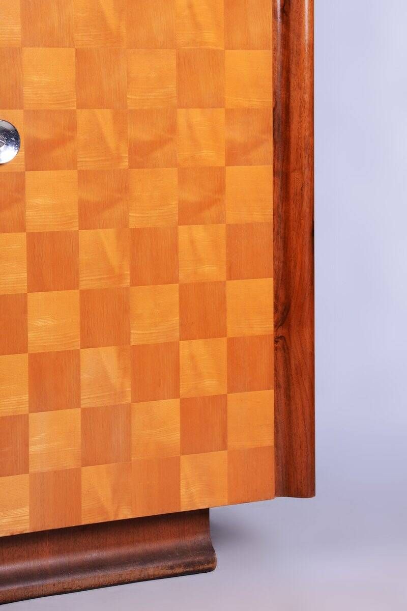 Art Deco Maple Wardrobe by J. Halabala for Up Zavody, Czech, 1930s