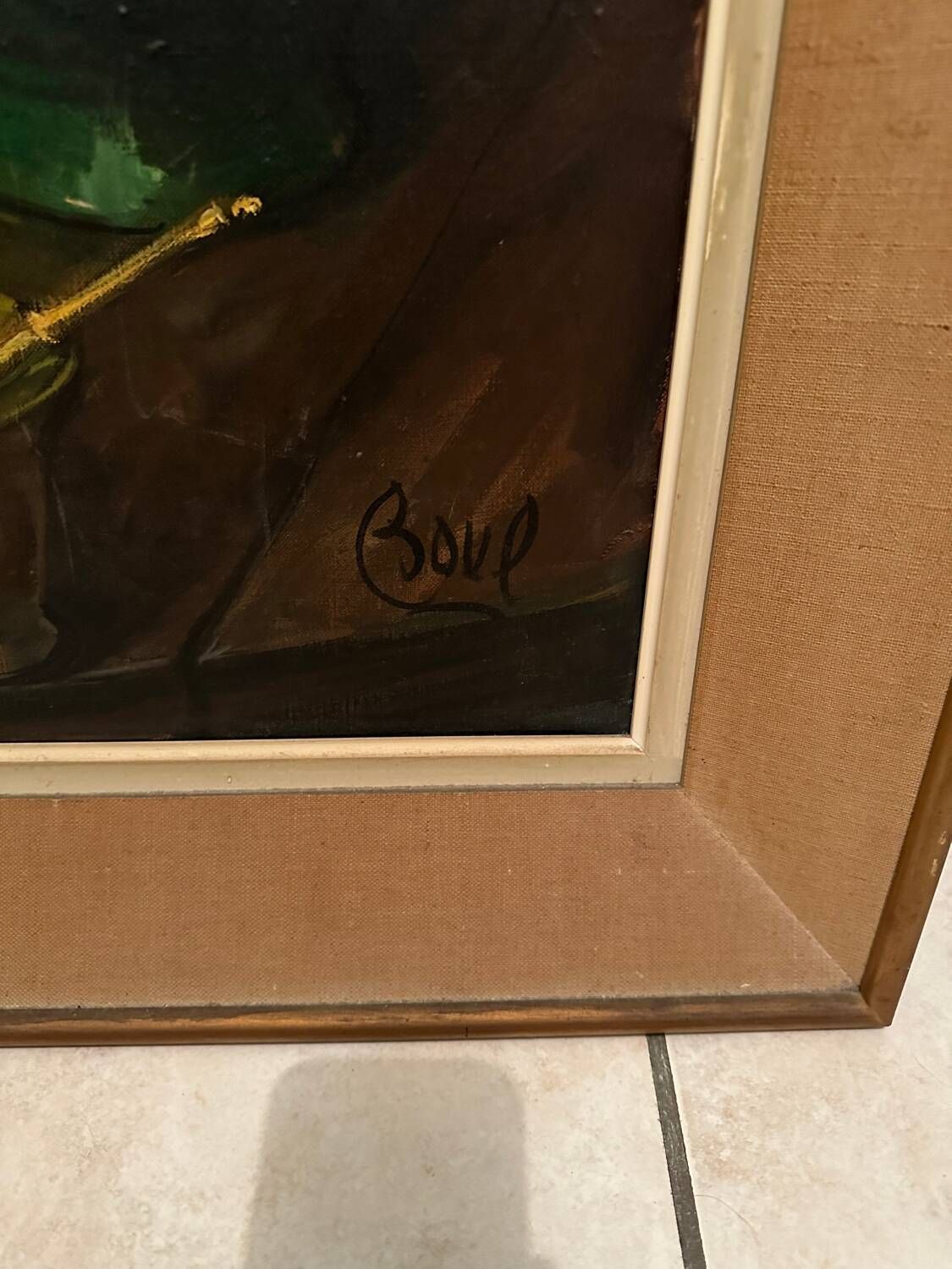 Canvas Painter Boul, French Painter. Measures Painting 91x78 And Canvas 78x60