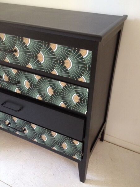 Vintage black dresser