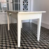 Old white wooden table