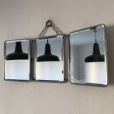 Mirror triptych barber strawberry 25 x 60 vintage 1930