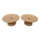 Pair of beige candlesticks