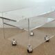 Design piece: David Lange side table in 15mm Altuglas - Circa 1980