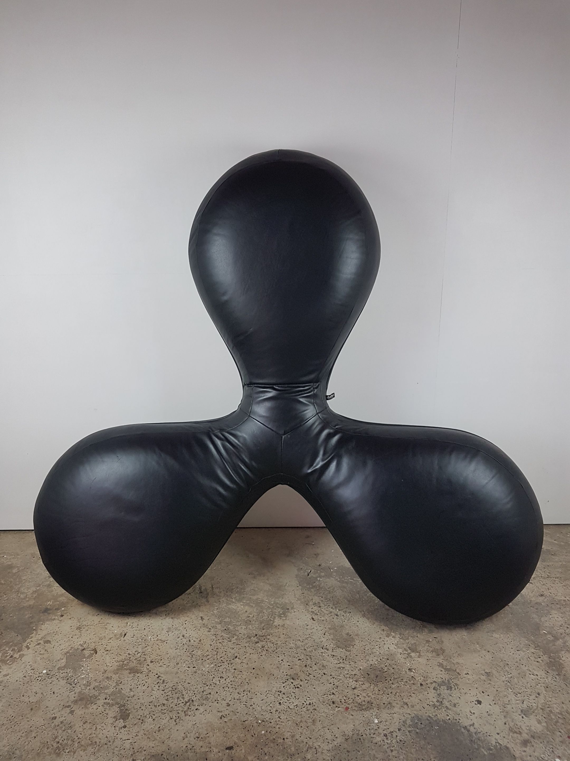 Leather pouf by Lowie Vermeersch and Design Agency KVD for Durlet