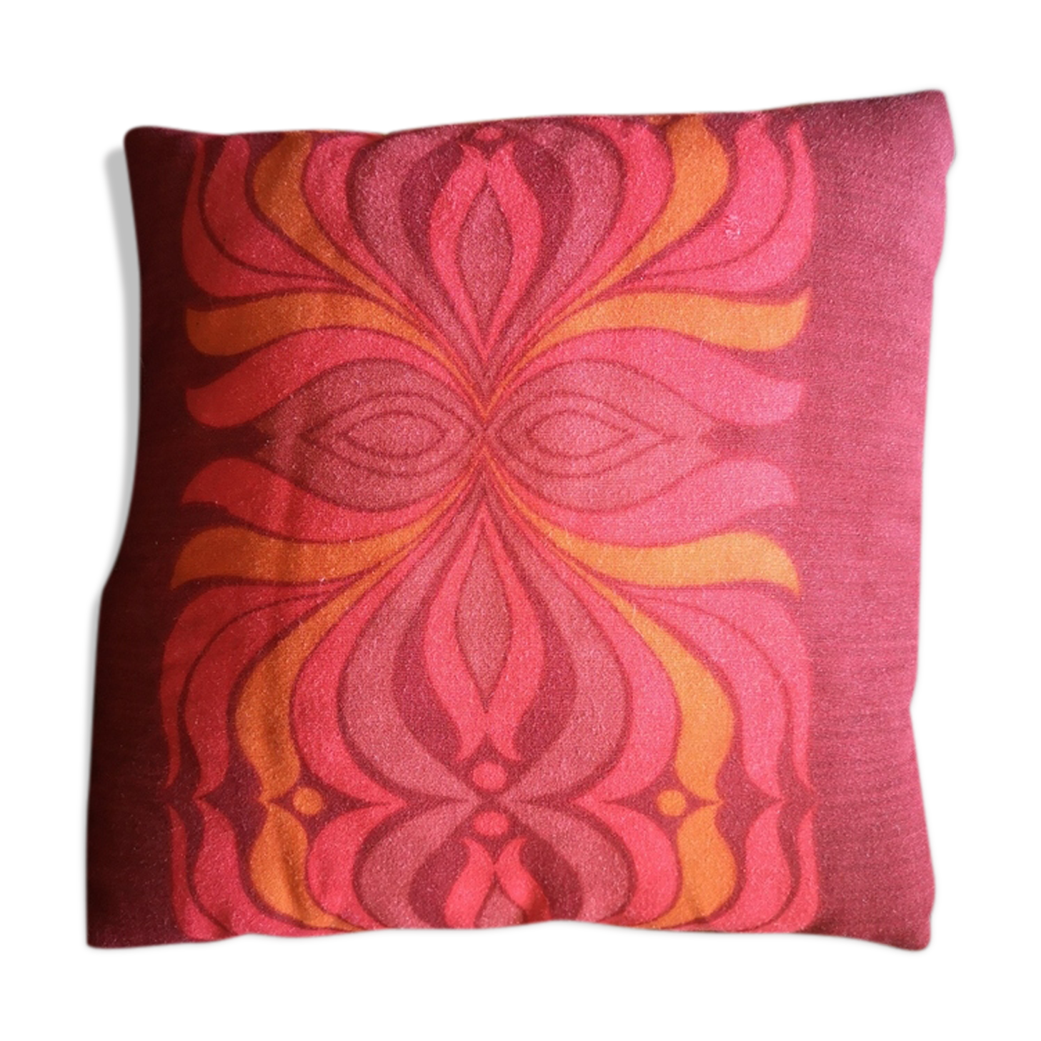Vintage flower power/psychedelic cushion - 1970s