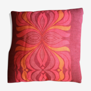 Vintage flower power/psychedelic cushion - 1970s