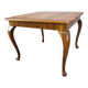 European Art Deco square coffee table from the 1930s in walnut veneer with a restored oiled finish