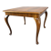 European Art Deco square coffee table from the 1930s in walnut veneer with a restored oiled finish