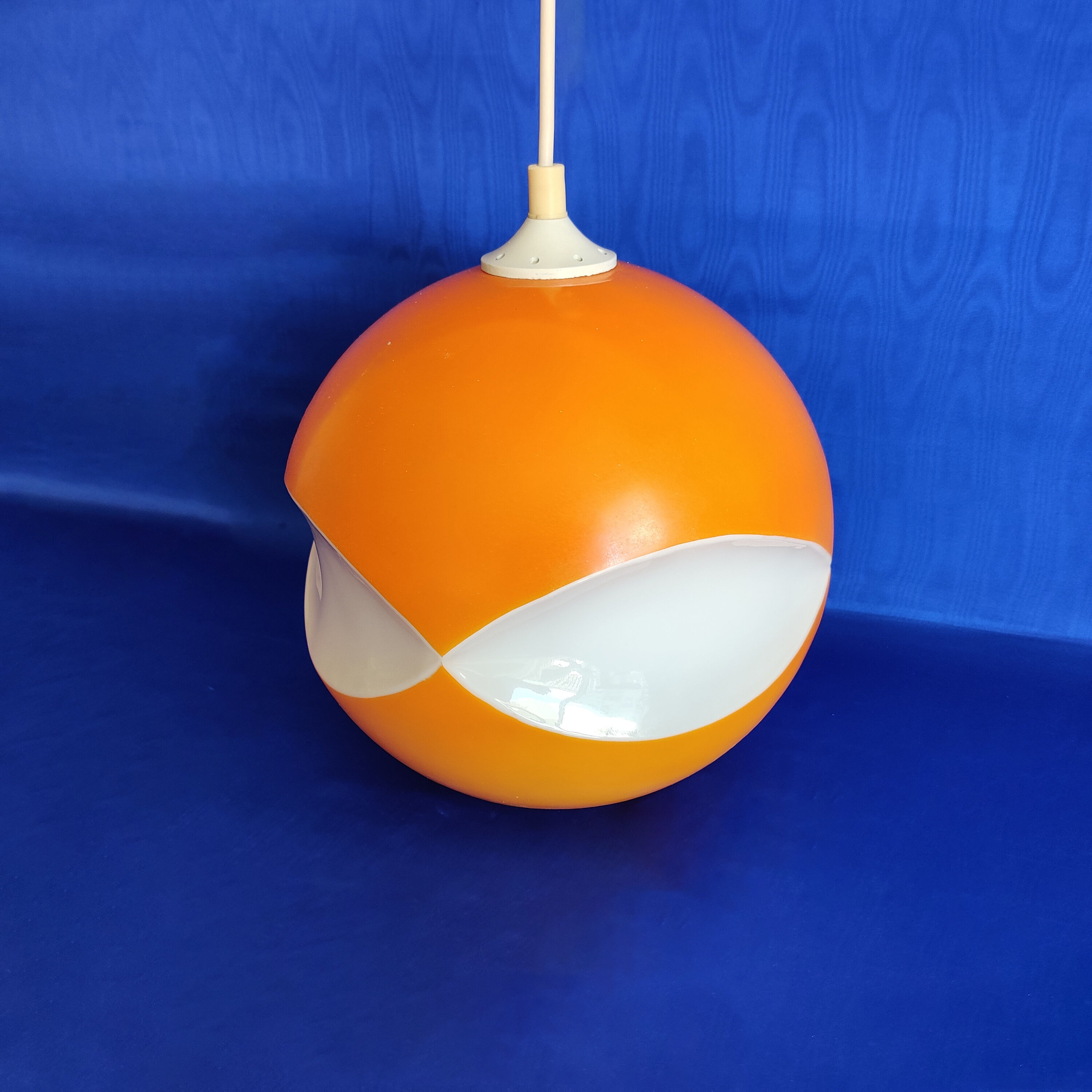 Vintage space age pendant lamp with abstract pattern