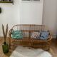 Vintage rattan bench