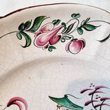 Assiette ancienne en céramique ou faïence du 19ème siècle décoration de style chinois