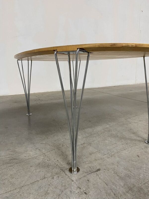 Table superellipse par Bruno Mathsson et Piet Hein pour Fritz Hansen