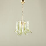 Chandelier en laiton et en verre de Murano La Murrina, années 1970