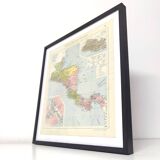 Vintage Central America map from 1950