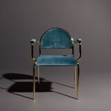 Hollywood Regency chair with or without armrest