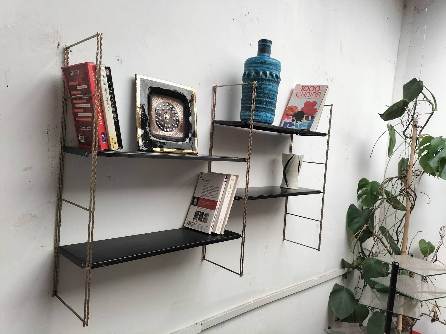 Metal wall shelf