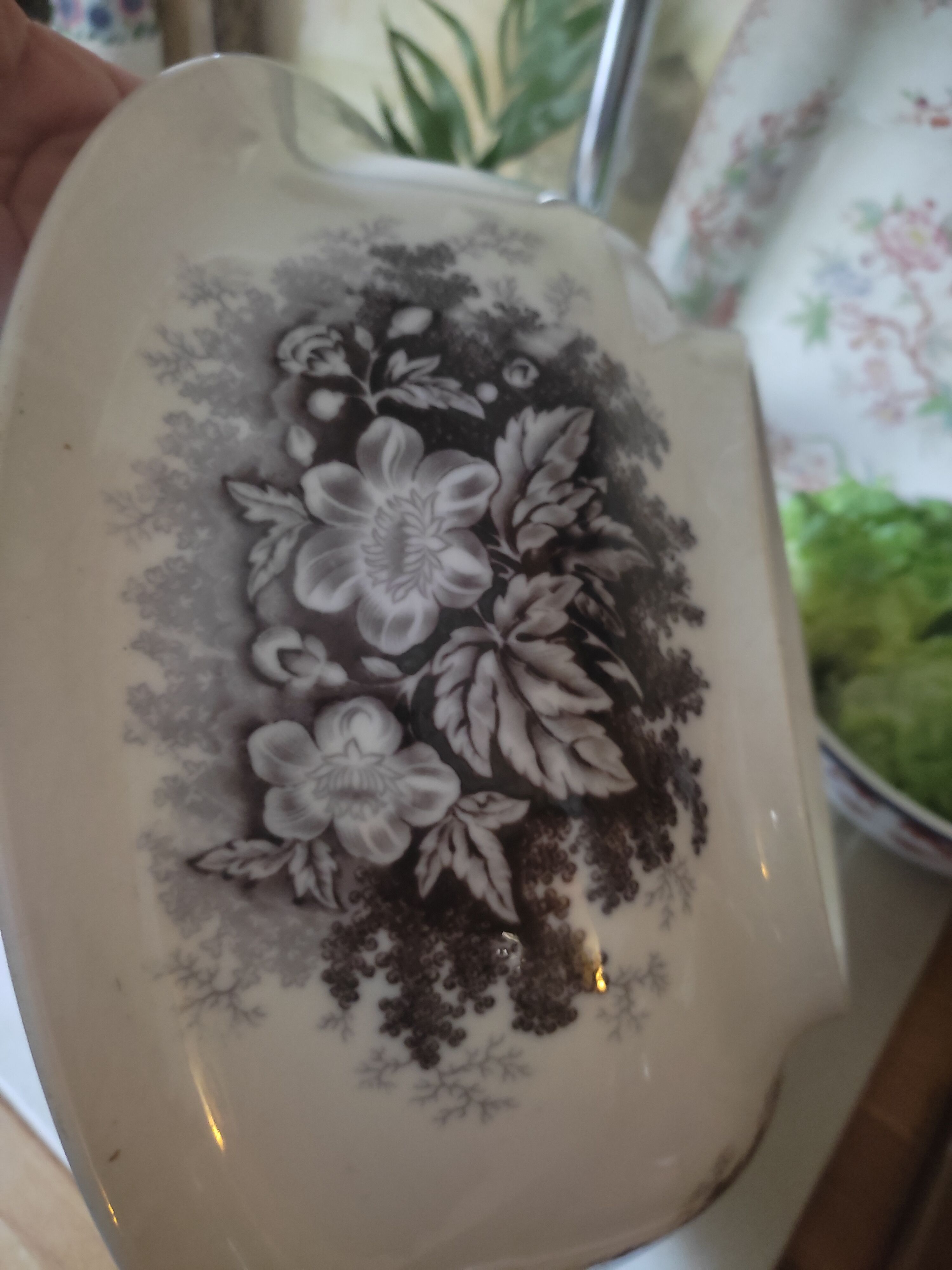 Salad bowl Sarreguemines old