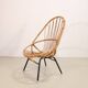 Fauteuil vintage en rotin et osier par Rohe Noordwolde